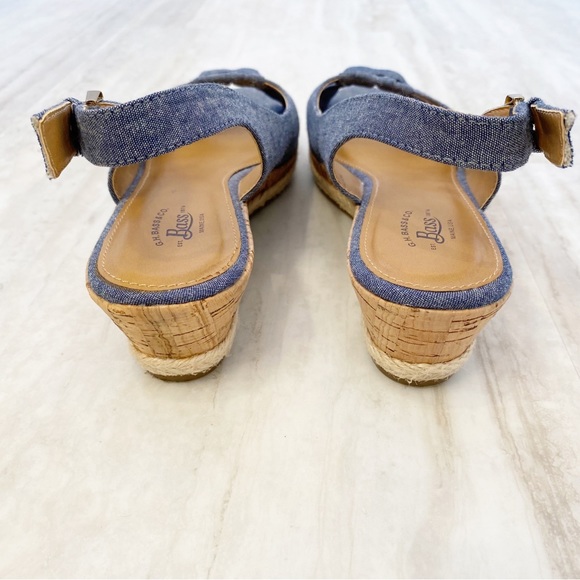 Bass Christy Denim Wedges Sandals Size 6.5 - Picture 13 of 13